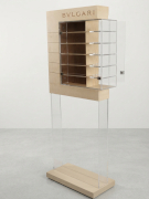 Espositore totem per occhiali in legno e plexiglass